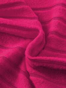 Chatreadl Juego de 6 piezas/3 sets de sudadera de manga larga y pantalones para niñas, con decoración de moño, textura acanalada, lindo, cálido y transpirable - Rosa Fucsia - Ver 6