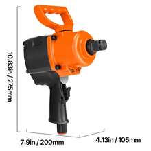 1 Inch Air Impact Wrench, Up To 1200 Ft-Lbs Nut-Busting Torque, 16.4 Lbs Lightweight Pneumatic Impact Gun With Double Handles For Heavy Duty Repairs And Maintenance - Pistol-type: 1 inch, 1000-2000 ft.lbf - 查看 11