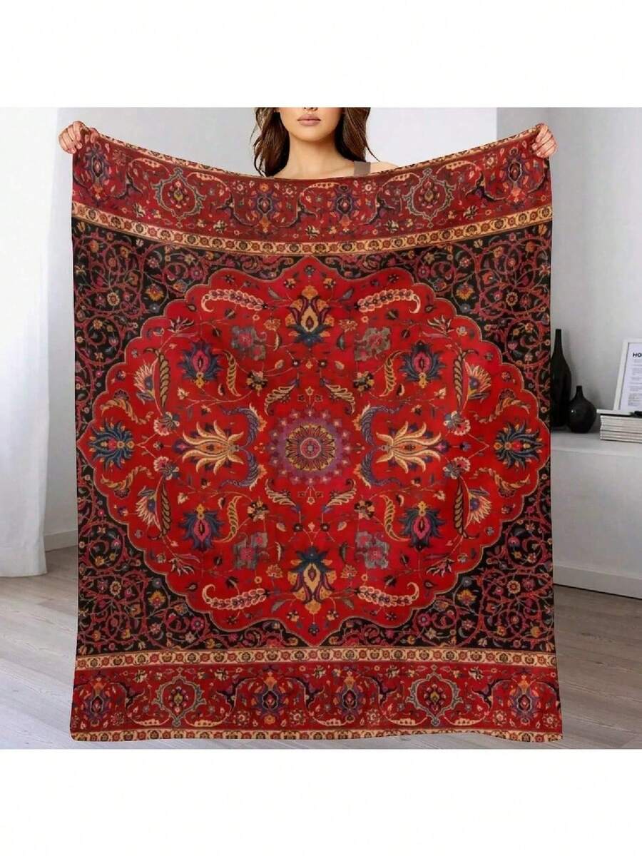 Antique Persian Rug Throw Blanket Blankets For Bed Beautifuls Bed ...