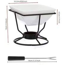 1个陶瓷巧克力融化炉，适用于烹饪巧克力、黄油、奶酪等，厨房小工具，黄油/奶酪/巧克力/焦糖/烹饪设计迷你火锅烘焙DIY，加热器 - 彩色 - 查看 10