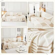 Boho Couch Cover Sofa Covers Washable Chenille Couch Covers For 3 Cushion Sofa Pet Friendly Bohemian Sofa Slipcovers For Sectional Sofa Loveseat 2 3 4 Seater Futon 180 X 260 Cm Khaki - Khaki - View 4