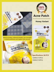 Olive Young Care Plus 1pc Acne Patch, Invisible Acne Patch, Hydrocolloid Acne Patch, Korean Formula, Effectively Covers Acne, Pimples And Blemishes, Suitable For Problem Skin And Face, Waterproof And Sweat-Resistant, Also Covers Acne Scars, Emergency Acne Patch - 84 Count - View 1