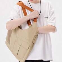 1件美式复古可转换肩挎包/斜挎包/多功能二合一背心，男女通用，休闲时尚，适合露营、钓鱼等户外活动。 - 彩色 - 查看 12