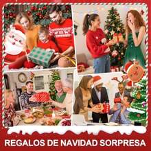 Linterna de Navidad con Bola de Nieve - 8 música de navidad Conexión USB o Batería Diseño de Santa Reno Trineo Iglesia y Casa Regalo ideal de Navidad y Decoración para Mesas y Repisas Verde - verde - Ver 7