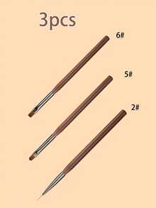 1支日式棕色系列美甲笔，双头笔，结构笔，UV凝胶指甲油笔，渐变笔，适合美甲沙龙或家庭使用