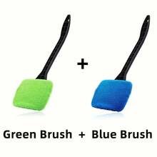 Car Front Windshield Cleaning Brush, Car Interior, Home Dust Removal, Dehumidification, Window Scratching, Towel Sponge And Scratch-Free Cleaning Tool Set - Màu xanh lam - Xem 3