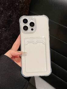 极简透明卡套设计,防震防摔软壳,可收纳银行卡、交通卡、家庭照片或明星卡片,兼容 13/14/15/16/16 Plus/16 Pro Max/17/17 Pro Max - 無色 - 查看 3