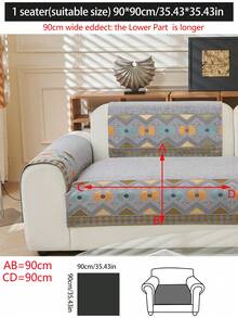 1件装四季通用沙发垫套,现代简约防滑沙发座垫保护套,防尘可水洗沙发套,浅灰色柔软不易褪色,宠物友好,适用于L型沙发和1/2/3/4人沙发 - 淺灰色 - 查看 16