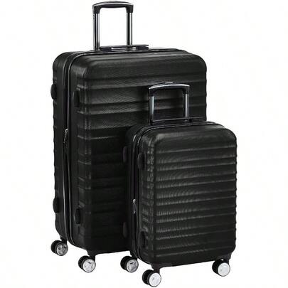 Basics 2 Piece Set 51cm 71 Cm With TSA Locks Hardshell Suitcases With Wheels Expandable For Up To 25% More Space With ScratchResistant Surface Four Multidirectional Wheels Black