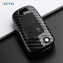 Carbon Fiber Texture ABS Car Key Shell, Compatible With Opel Astra, Mokka And Buick Cruze, Aveo, Malibu, Trax, Sail Key Accessories - Chevrolet a - View 13