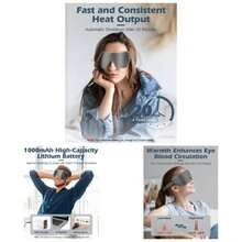 Grehge Eye, Washable Dry Eye Warm Eye Compress with Flaxseed, Eye Heating Pad Stye Sinus Blepharitis MGD Eye Fatigue Gifts Men Women - Gris - Ver 1