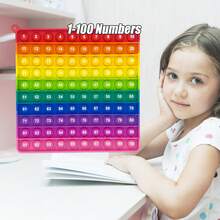 legendstar 1-100 和 1-200 数学游戏玩具，快速按压练习活动，带按压泡泡的益智数学学习教学玩具，适合 3 岁以上儿童，课堂礼物 - 彩色 - 查看 6