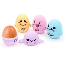 5件套便携式鸡蛋收纳盒，户外露营鸡蛋杯架，卡通鸡蛋盒，鸡蛋运输容器，鸡蛋储物盒，户外旅行和徒步旅行用鸡蛋保护收纳盒