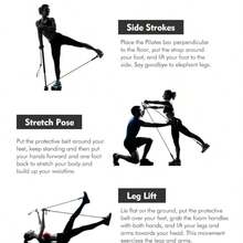 Yoga Stick Set, Multi-Functional Yoga Exercise Stick, Pilates Pole Set With Resistance Band - Home Fitness Equipment With Foot Rings And Straps, Fitness Elastic Band, Portable Yoga Puller, Suitable For Pilates Exercises, Yoga, Home Fitness, Slimming Exercises - Pilates Stick - View 8