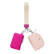 Women's Wrist Lanyard Keychain With Detachable Mini Wallet & Card Holder Pouches, Ideal Christmas Stocking Stuffer Gift For Travel, Everyday Carry, Keys, Cards And Small Essentials - Rose Pink - View 7