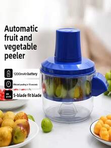 1pc Electric Grape/Tomato/Garlic Peeler, Rechargeable Automatic Fruit Peeler, Kitchen Vegetable Peeler, Commercial Bubble Tea Fruit Peeler, Household Peeler, Greatly Improves Food Preparation Efficiency