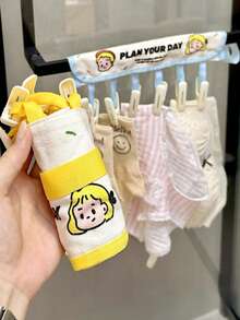 Lazy School Hotel Artifact Folding Portable Fabric Hanger Business Travel Underwear Socks Drying Hanger Clip - Multicolor - View 7