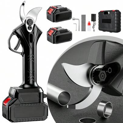 Tesoura Elétrica Portátil de Poda 48V | Bateria Recarregável para Podagem e Carpintaria | Compacta para Jardins, Flores e Arbustos - Versátil e Fácil de Transportar