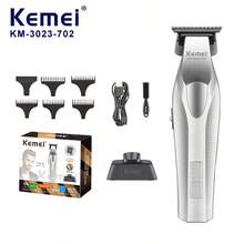 Kemei KM-3023-702 Men's Hair Clipper, Professional Home Haircutting Kit With DLC Coated Blades And Charging Base, 9000RPM Motor, Long-Lasting Cordless Use, Precise Trimming