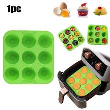 2pcs Silicone Air Fryer Liners, Muffin Pan - Reusable Non-Stick Baking Mats With Cupcake/Square Molds, Fit For Instant Pot/Air Fryer Oven, Easy Release & Clean, Compatible With Mini Frittatas, Tarts, Quiches (Black) - Multicolor - View 19