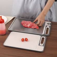 Multifunctional Double-Sided Thawing Stainless Steel Cutting Board With Sharpener, Home Use
