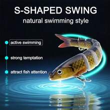 Set de 5 señuelos de pesca multiusos con caja de almacenamiento impermeable - Señuelos de buceo de varias secciones adecuados para lanzamiento a larga distancia, en varios colores (atún, caballa, trucha, lubina, róbalo) - Set de cebo de pesca biónico para agua dulce y salada, adecuado para principiantes y pescadores profesionales, aplicable para lubina, trucha, salmón, róbalo - Duradero y fácil de usar - Multicolor - Ver 6