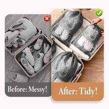 10 Pcs Travel Shoe Bag Travel Bags Covers For Traveling Packing, Travel Shoe Bags For Storage For Packing In Suitcase - 10 件(14.2 吋*10.6 吋) - 查看 6