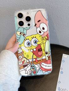 SpongeBob SquarePants 1 pezzo Custodia per telefono alla moda con motivo cartone animato /Patrick/Mr. Krabs/Boss con cuscino d'aria perforato antiurto, custodia protettiva compatibile con Samsung/Apple 17/16/15/14/13/12/11 Pro Max/12 Pro/14 Plus e altri modelli - Multicolore - Visualizzare 5