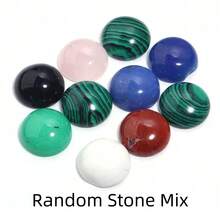 5-10pcs/Pack Natural Stone Gemstone Cabochons, Random Mixed Agate, Jade, Elegant Vintage DIY Jewelry Craft Supplies, Suitable For Necklace, Ring, Bracelet, Jewelry Making, Embellishment
