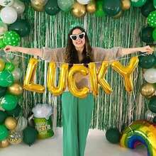 PHALIN St Patricks Day Headband For Women Green Lucky Shamrock Embellished Rhinestone Crystal Pearl Knotted Headband St Patricks Day Hair Accessories Irish Holiday Gifts (Shamrock 3) - ColorC - 查看 3