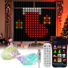 Smart DIY Curtain Lights - RGB Color Changing LED Fairy String Lights With Music Sync, App Remote Control, USB Powered For Party, Wedding. Christmas Decor, Curtains For Living Roo - DIY Curtain Light - View 15