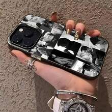 Funda de Smartphone de Alta Gama Compatible con 17 16 15 14 Pro 13 12 Plus 11 de Color Mate Plateado  B-Byung H-Hun - Negro8 - Ver 7
