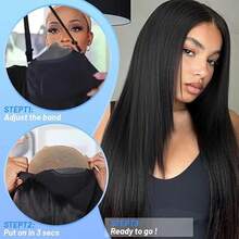 28 Inch Wear And Go Glueless Wigs Human Hair Pre Plucked Pre Cut 5x5 Straight Lace Front Wigs Human Hair Glueless Wigs Human Hair Pre Plucked Pre Cut Long Black Wig Lace Closure Wigs Frontal Wigs Human Hair 5x5 HD Lace Closure Wigs Human Hair 250 Density Wear And Go Glueless Wigs Human Hair Pre Plucked Pre Cut With Baby Hair Bleached Knots 12A Ready To Wear Straight Wigs For Beginners - Quick Style/On-The-Go/Holiday Party/Business Meeting/Job Interview/Festival Season/Costume Party/Tk Live/Makeup Tutorial/Content Creation/YT Video/Hair Loss Solution/Winter Holiday/Ski Trip/Travel Essential/Weekend Gateway/Vacation Getaway/Cruise Holiday/Active Lifestyle/Graduation Day/Wedding Day/Prom Night/Award Ceremony - Natural Black - 查看 6