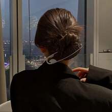 Hairpin, Large Silvery Metal, Versatile Decorative Pin For Thick Hair, Scarves And Shawls ABYP - 大型安全別針-14厘米 - 查看 6