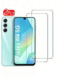 قطعتان من غشاء حماية الشاشة لموبايلات Galaxy A16 5G/A15/A14/A54/A55/A52، فيلم زجاج مقسى، غشاء حماية الشاشة للأيفون 16 برو ماكس 16 16 برو 16 بلس 15 14 13 12 11 سهل التركيب ، شفاف مضاد للخدش ملائم للحافظات ، قطر الشاشة 6.7 بوصة هدية مناسبة لعيد الميلاد، العائلة والأصدقاء، إكسسوارات الهاتف