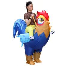 Colorful Rooster Inflatable Costume, COS Animal Performance Outfit, Funny Performance Walking Game Costume, Annual Meeting Opening Performance Costume - Multicolor - View 5