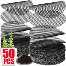 10/50 قطعة شبكة تصريف لأصص الزهور، شاشات شبكية لقاع دائري لمنع فقدان التربة، حصيرة فلتر لأصص نباتات البونساي والحدائق - متعدد الألوان - مشاهدة 1