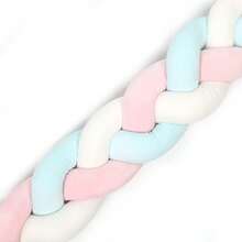 AIBOYING 1pc 3-Ply Crib Bumper, Cradle Mattress, Bed Rail, Braided Padded Bed Guardrail, Bed Fence, Bedding Accessories