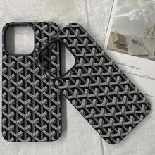 Repeating Geometric Pattern Design, Imitation Liquid Mobile Phone Case, Large Hole Ultra-Thin Skin-Friendly Feel Shell, Suitable For IPhone 11/11pro/11promax/12/12pro/12promax/13/13pro/13promax/14/14plus/14pro/14promax/15/15plus/15pro/15promax/16/16plus/16pro/16promax/17/17pro/17promax/Air, Fashionable And Durable, Anti-Fall Protective Cover