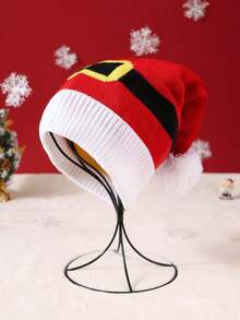 1pc Thick & Dense Plush Edge Children Christmas Hat, Christmas Party Decor - 1PC - View 12