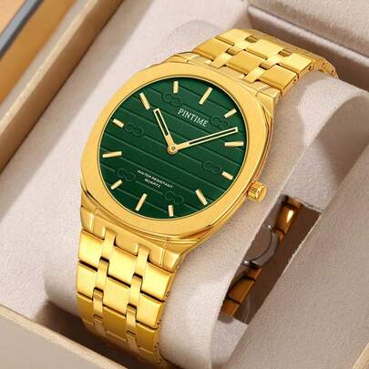 男士商务休闲超薄大表盘简约个性化石英表，生日礼物，情人节礼物