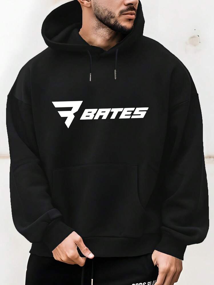 Sudadera Casual para Hombre, Hecha de Tejido de Poliéster, Longitud Regular, Sudadera de Moda para Otoño e Invierno, con Ligera Elasticidad y Bolsillos - Negro - Añade 6