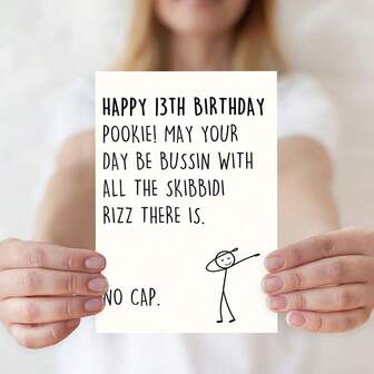 1 set roliga 13-års, 15-års, 16-års födelsedagskort, 13-års födelsedagsfestgåvor för pojkar och flickor, rolig 13-årspresent till tonåringar, 16-års födelsedagsfestdekorationer