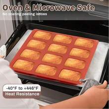 1 Molde de pan mini de silicona, molde de hornear de silicona, bandeja de pan mini antiadherente, molde de hornear de pan de silicona de 9 cavidades, apto para pan mini, pasteles, brownies, molde de hornear resistente al calor hecho a mano, perfecto para fiestas de cumpleaños - Molde de silicona rectangular, también apto para la fabricación de jabón hecho a mano y esencial para postres y desayunos - Rojo - Ver 7