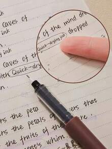 6pcsCoffee Theme Liquid Quick-Drying Ink Gel Pens, No Smear Soft Touch Pens For Note Taking Drawing School Office Supplies Back To School