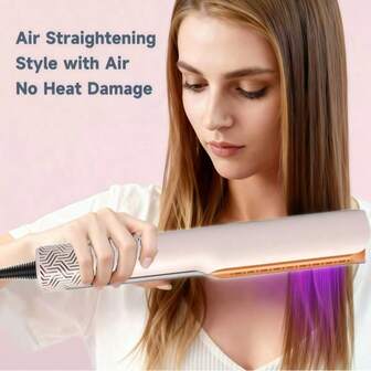 Home Hair Straightener, Hair Dryer 2-In-1, Airflow Fast Drying, Hot Air Shaping Board Hair Straightener, Hair Dryer, Iron, Both Dry And Wet