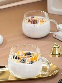 1PC Glass Pumpkin Coffee Cup, Clear Glass, Breakfast Cup, Milkshake Cup, Juice Cup, Milk Cup, Clear Cup Drinking Cup, Latte Cup, Espresso Cup, Cappuccino Cup, Latte Cereal Yogurt Drink Cup, Milk Cup Fashion Cup Multi-Purpose Cup Clear Soup Cup, Drink Mug Mug Cute Pumpkin Mug Home Office - Multicolor - View 10