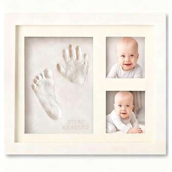 给宝宝的第一个也是最难忘的礼物——DIY手印和脚印套装 婴儿派对家庭装饰礼品 婴儿派对复活节礼物 给女孩/男孩的物品