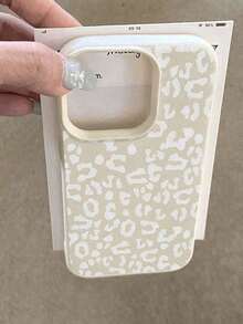 White Leopard Print Design Elemt-Design Phone Case, Suitable For Models 16, 15, 14 Pro Max, 13, 12, 11, XR, XS Plus Phone Cases, Made Of TPU Silicone Material, Providing Shock And Drop Protection, With Drop Protection Function, And Has A Very Good Hand Feel.It Is The Most Suitable Gift For Family, Frids, And Loved Ones..Holiday Phone Accessories.Pink Christmas 17 Pro Max Case Family Cover 17 Pro Max An Excellent Gift For Friends Girlfriend Or Boyfriend Fundas Cheap Gifts For Women Y2k Phone Case Anime Mobile Phone Case Phone Cases Cute Phone Cases Bear Phone Case New Year Mobile Phone Case - White CZ Hollow Out 222 - View 4