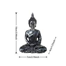 A Southeast Asian Resin Sitting Buddha Ornament, Available In Four Colors With Finely Carved Details-Robe, Prayer Beads, And Decorative Patterns All Clearly Visible. An Ideal Sculptural Home Decor Piece And Gift Choice.